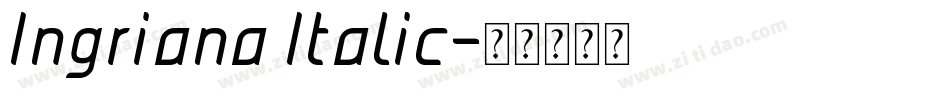 Ingriana Italic字体转换
